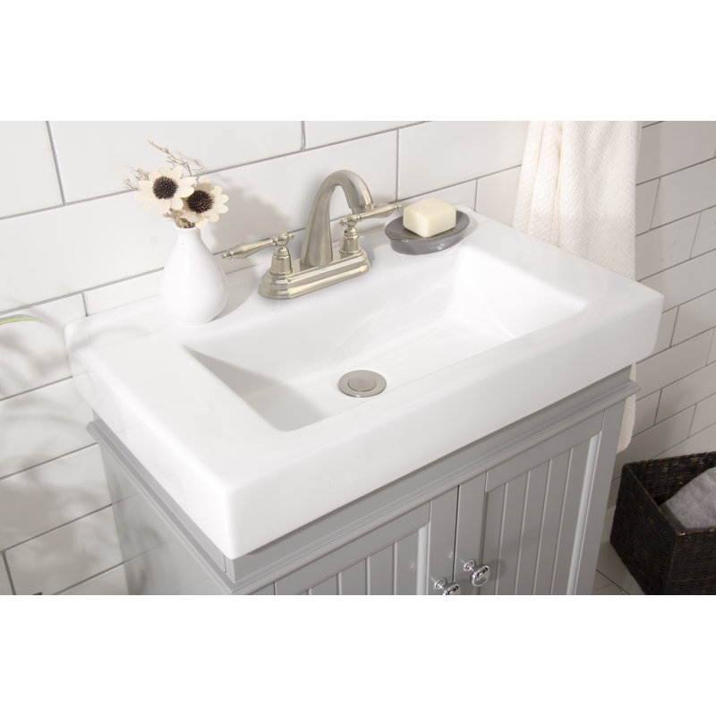 Highland Dunes Gruber 24'' Freestanding Single Bathroom Vanity with